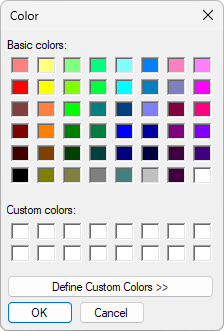 Click to view Define Custom Colors